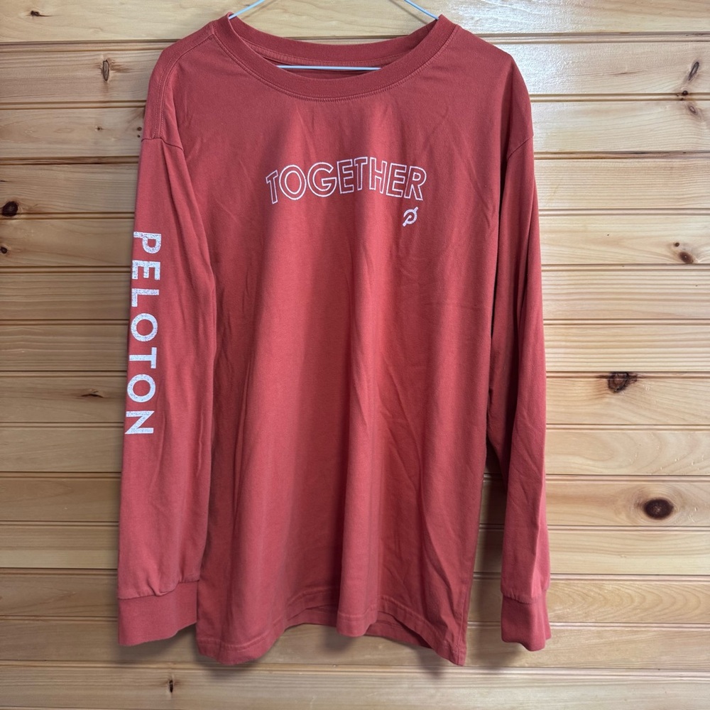 Peloton Red Long Sleeve Tee for Active Comfort